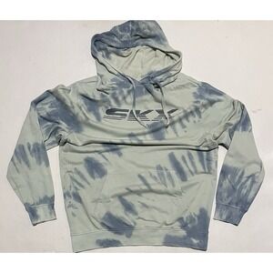 Skechers SKX Accelerate Pullover Hoodie Mens Size Large L Blue Tie-Dye Hooded
